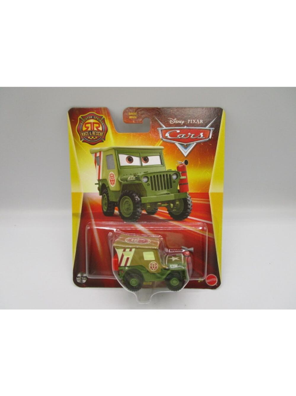 Disney Pixar Cars Sarge Radiator Springs Race & Rescue Military Jeep Diecast Car